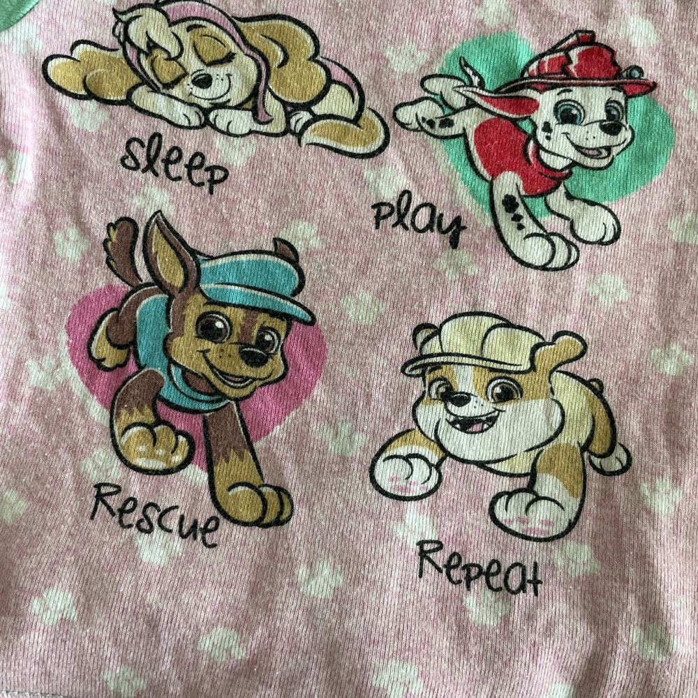 PAW PATROL/NICKELODEON Pajama Set Shorts Short Sleeve Outfit Toddler Girl 2T - Picture 2 of 7